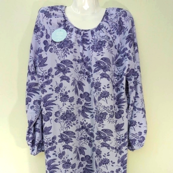 HILL HOUSE The Simone Midi Dress Lilac Purple Tonal Floral Medium - Picture 3 of 14
